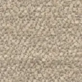 Beige woven texture with a nubby surface, displaying mottled tones and a compact, irregular fiber distribution for textile applications.